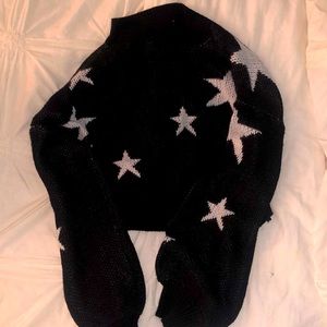 Size Small, SHEIN black sweater with white stars